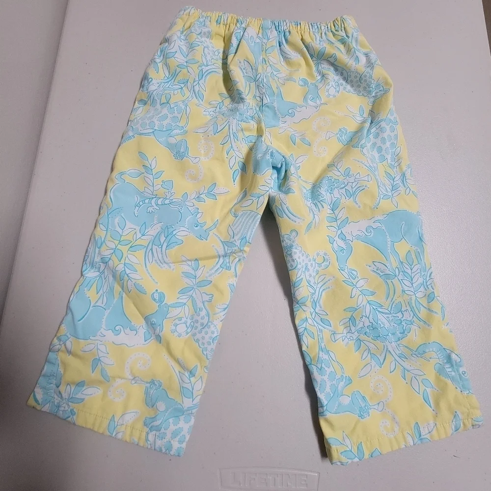 Lilly Pulitzer Vintage Animal Safari Girls Capri Pants Size 6X.